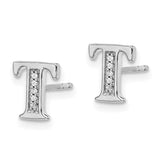 14k White Gold Diamond Initial T Earrings-WBC-EM4170T-003-WA