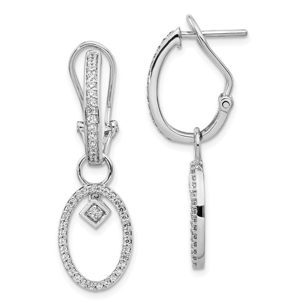 14k White Gold Diamond Omega Back Earrings-WBC-EM4192-050-WA