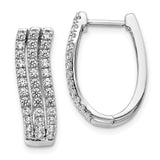 14k White Gold 3-row Diamond Hinged Hoop Earrings-WBC-EM4215-100-WA