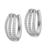 14k White Gold 3-row Diamond Hinged Hoop Earrings-WBC-EM4220-100-WA