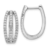 14k White Gold 3-row Diamond Hinged Hoop Earrings-WBC-EM4220-100-WA