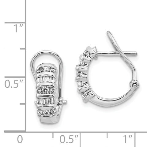 14k White Gold Diamond Omega Back Hoop Earrings-WBC-EM4223-053-WA