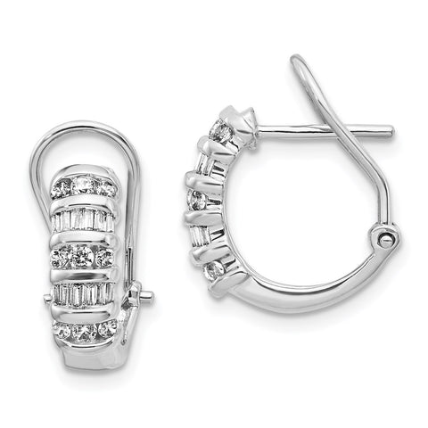 14k White Gold Diamond Omega Back Hoop Earrings-WBC-EM4223-053-WA