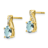 10k Aquamarine and Diamond Earrings-WBC-EM4235-AQ-006-1YA