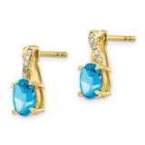 10k Blue Topaz and Diamond Earrings-WBC-EM4235-BT-006-1YA