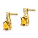 10k Citrine and Diamond Earrings-WBC-EM4235-CI-006-1YA