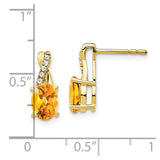 10k Citrine and Diamond Earrings-WBC-EM4235-CI-006-1YA