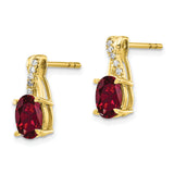 10k Created Ruby and Diamond Earrings-WBC-EM4235-CRU-006-1YA