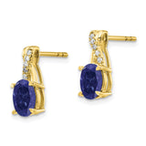 10k Created Sapphire and Diamond Earrings-WBC-EM4235-CSA-006-1YA