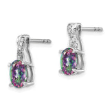 14k White Gold Mystic Fire Topaz and Diamond Earrings-WBC-EM4235-FT-006-WA