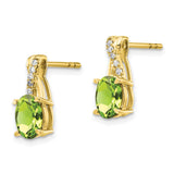 10k Peridot and Diamond Earrings-WBC-EM4235-PE-006-1YA