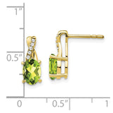 10k Peridot and Diamond Earrings-WBC-EM4235-PE-006-1YA