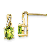 10k Peridot and Diamond Earrings-WBC-EM4235-PE-006-1YA