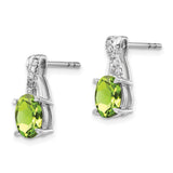 14k White Gold Peridot and Diamond Earrings-WBC-EM4235-PE-006-WA