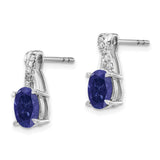 14k White Gold Sapphire and Diamond Earrings-WBC-EM4235-SA-006-WA