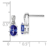 14k White Gold Tanzanite and Diamond Earrings-WBC-EM4235-TZ-006-WA