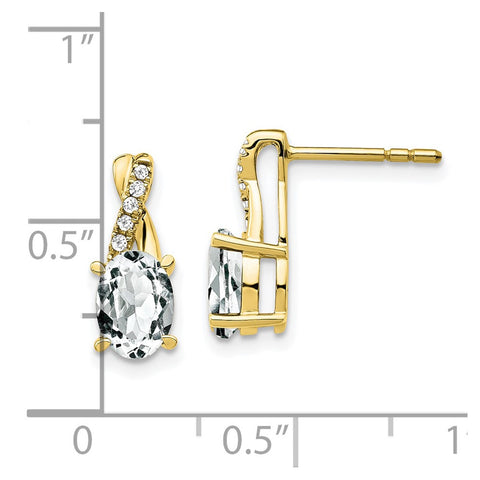 10k White Topaz and Diamond Earrings-WBC-EM4235-WT-006-1YA