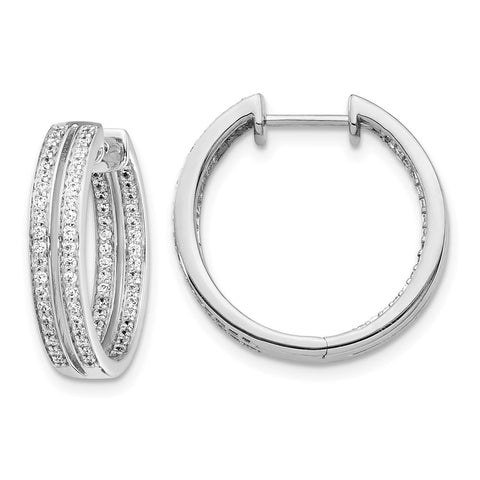 14k White Gold Diamond In/Out Hinged Hoop Earrings-WBC-EM4253-075-WA