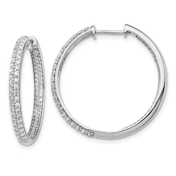 14k White Gold Diamond In/Out Hinged Hoop Earrings-WBC-EM4255-150-WA
