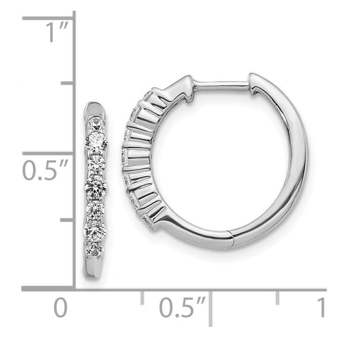 14k White Gold Diamond Hinged Hoop Earrings-WBC-EM4258-050-WA