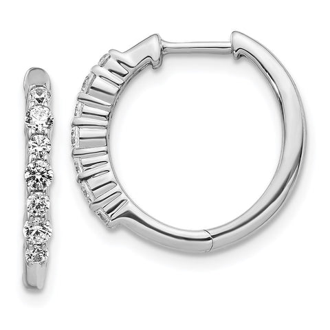 14k White Gold Diamond Hinged Hoop Earrings-WBC-EM4258-050-WA