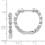 14k White Gold Diamond Hinged Hoop Earrings-WBC-EM4259-025-WA