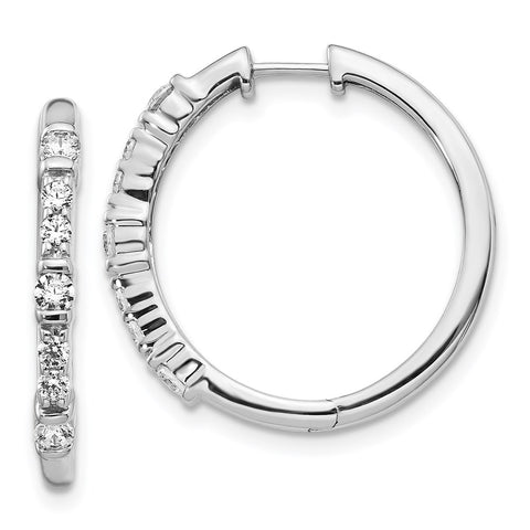 14k White Gold Diamond Hinged Hoop Earrings-WBC-EM4260-050-WA