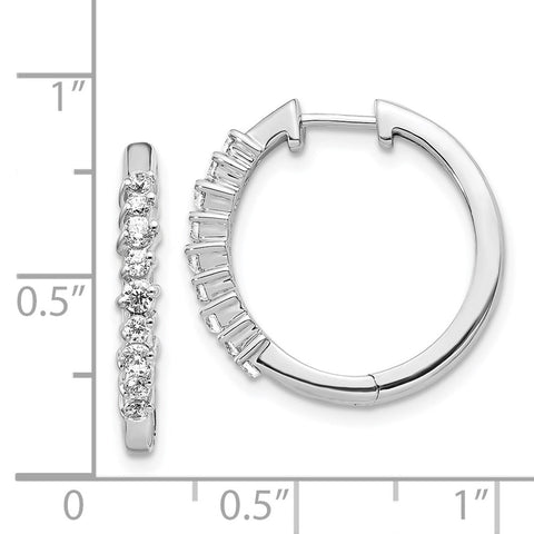 14k White Gold Diamond Hinged Hoop Earrings-WBC-EM4261-050-WA