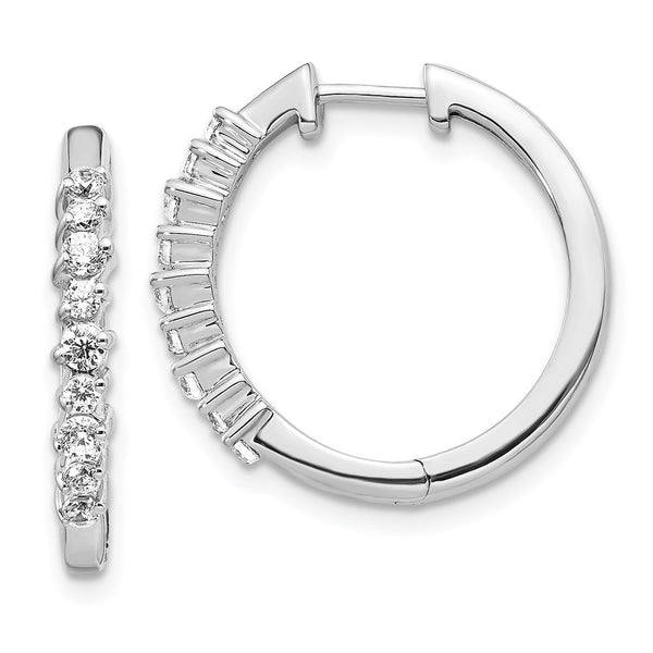 14k White Gold Diamond Hinged Hoop Earrings-WBC-EM4261-050-WA