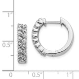 14k White Gold 2-row Diamond Hinged Hoop Earrings-WBC-EM4262-100-WA