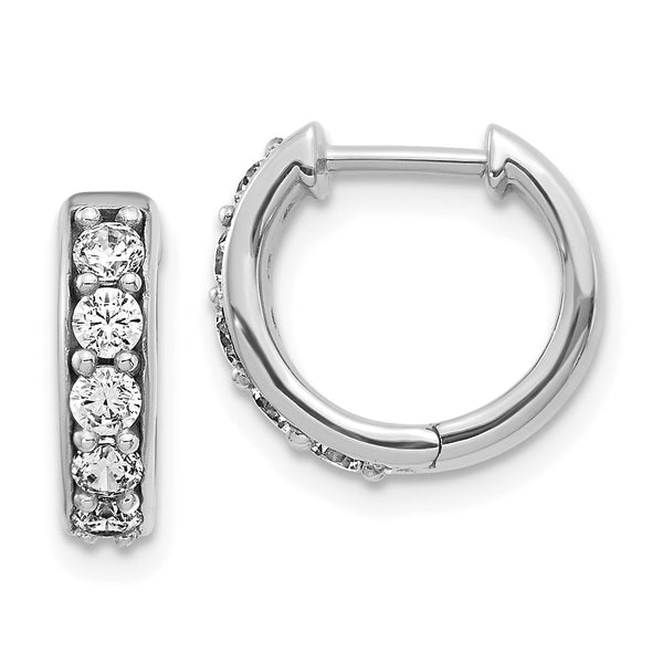 14k White Gold Diamond Hinged Hoop Earrings-WBC-EM4263-050-WA