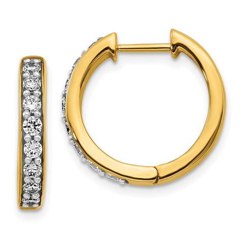 14k Diamond Hinged Hoop Earrings-WBC-EM4264-055-YA