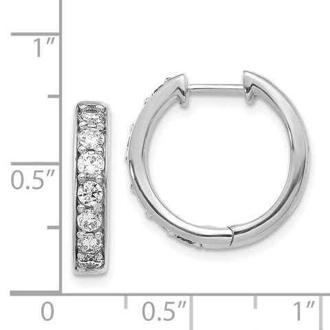 14k White Gold Diamond Hinged Hoop Earrings-WBC-EM4264-100-WA