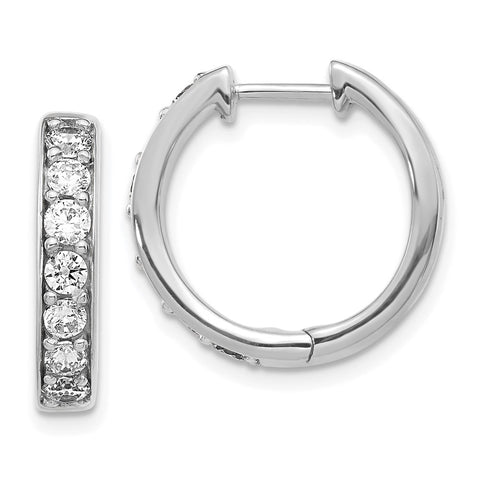 14k White Gold Diamond Hinged Hoop Earrings-WBC-EM4264-100-WA