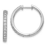 14k White Gold Diamond Hinged Hoop Earrings-WBC-EM4265-060-WA