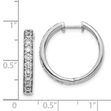 14k White Gold Diamond Hinged Hoop Earrings-WBC-EM4265-100-WA