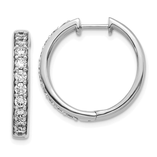 14k White Gold Diamond Hinged Hoop Earrings-WBC-EM4265-100-WA