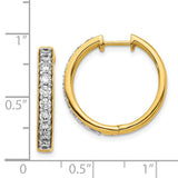 14k Diamond Hinged Hoop Earrings-WBC-EM4265-100-YA