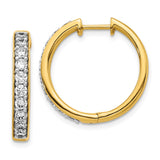 14k Diamond Hinged Hoop Earrings-WBC-EM4265-100-YA