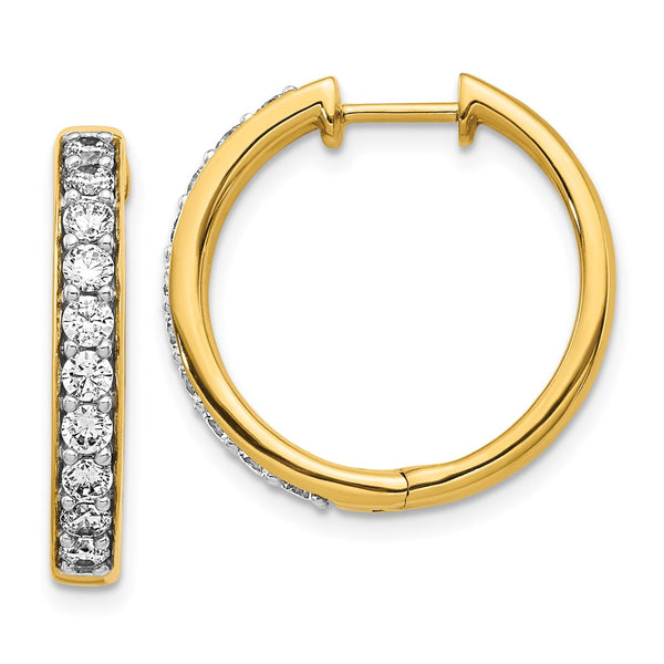 14k Diamond Hinged Hoop Earrings-WBC-EM4265-100-YA