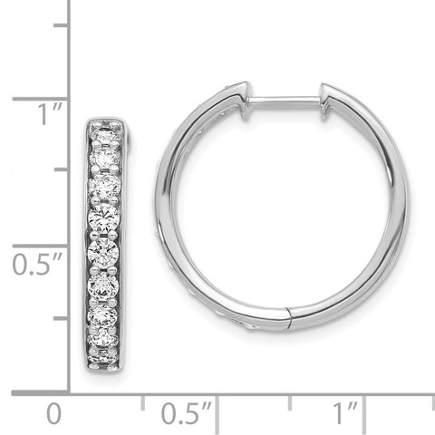 14k White Gold Diamond Hinged Hoop Earrings-WBC-EM4265-125-WA