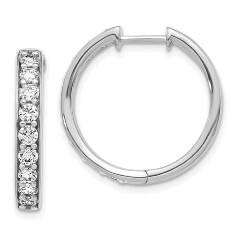 14k White Gold Diamond Hinged Hoop Earrings-WBC-EM4265-125-WA