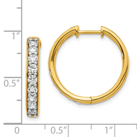 14k Diamond Hinged Hoop Earrings-WBC-EM4265-125-YA
