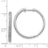 14k White Gold Diamond Hinged Hoop Earrings-WBC-EM4266-050-WA