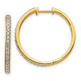 14k Diamond Hinged Hoop Earrings-WBC-EM4266-050-YA