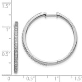 14k White Gold Diamond Hinged Hoop Earrings-WBC-EM4267-050-WA
