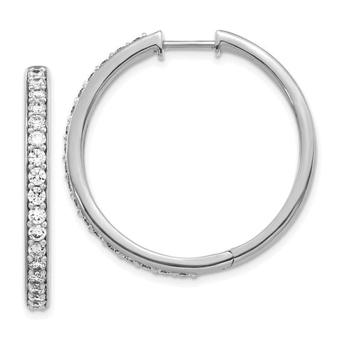14k White Gold Diamond Hinged Hoop Earrings-WBC-EM4267-125-WA