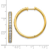 14k Diamond Hinged Hoop Earrings-WBC-EM4267-150-YA