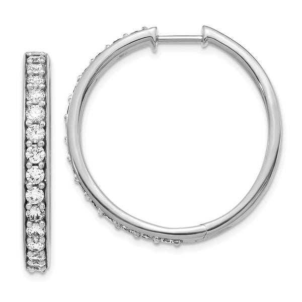 14k White Gold Diamond Hinged Hoop Earrings-WBC-EM4267-200-WA