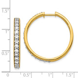 14k Diamond Hinged Hoop Earrings-WBC-EM4267-200-YA